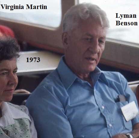 Lyman Benson with Virginia Martin, 1973