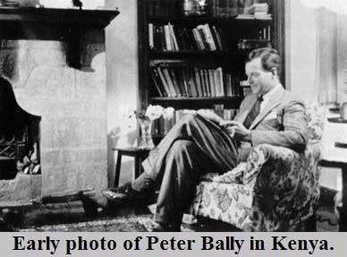 Early Photo of Peter Bally in Kenya in a study