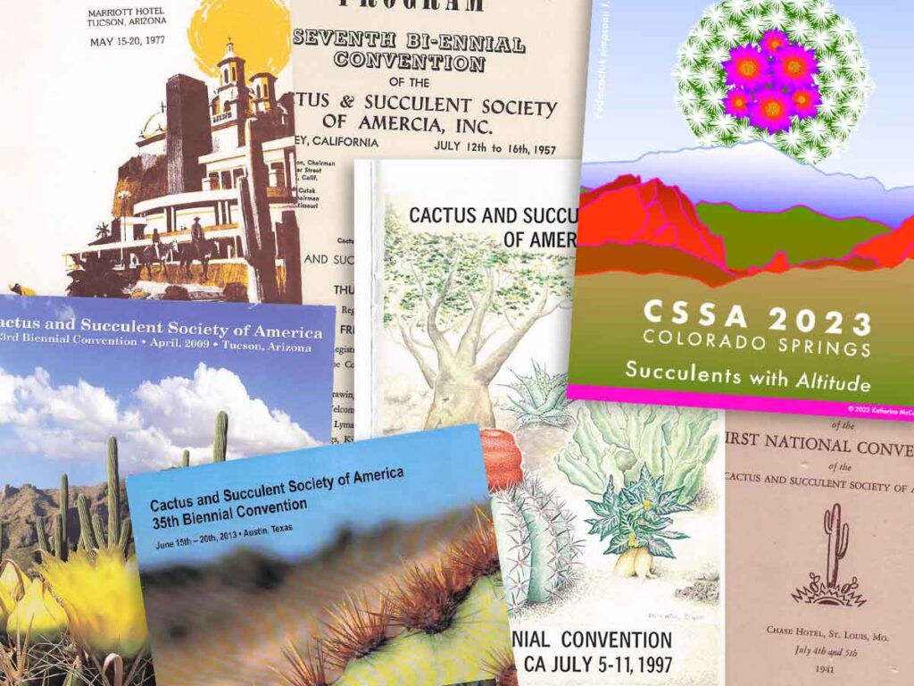 Image of a stack of past CSSA convention programs